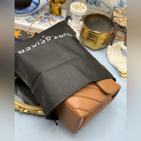 🆕 KURT GEIGER LONDON 🧿 NWOT Leather Kensington Shoulder Bag, Camel Brown - Picture 16 of 16